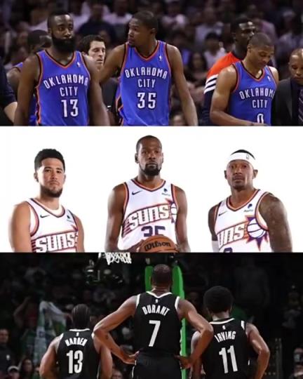 太陽三巨頭徹底失敗？美媒：杜蘭特的三巨頭球隊(duì)總是一樣的結(jié)局？